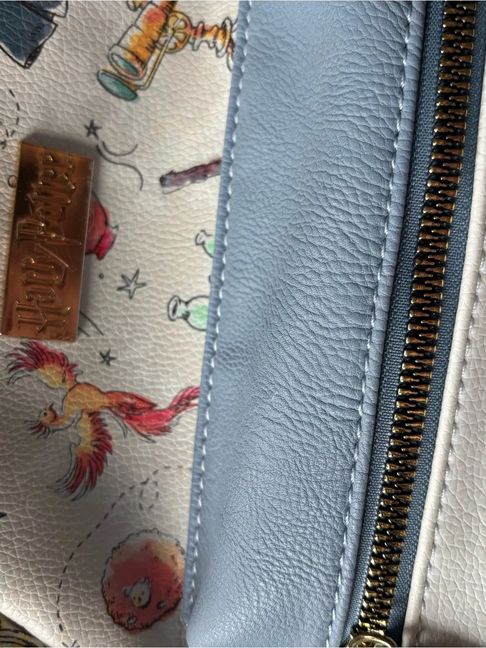 Warner Bros. White and Light Blue Illustrated Mini Backpack